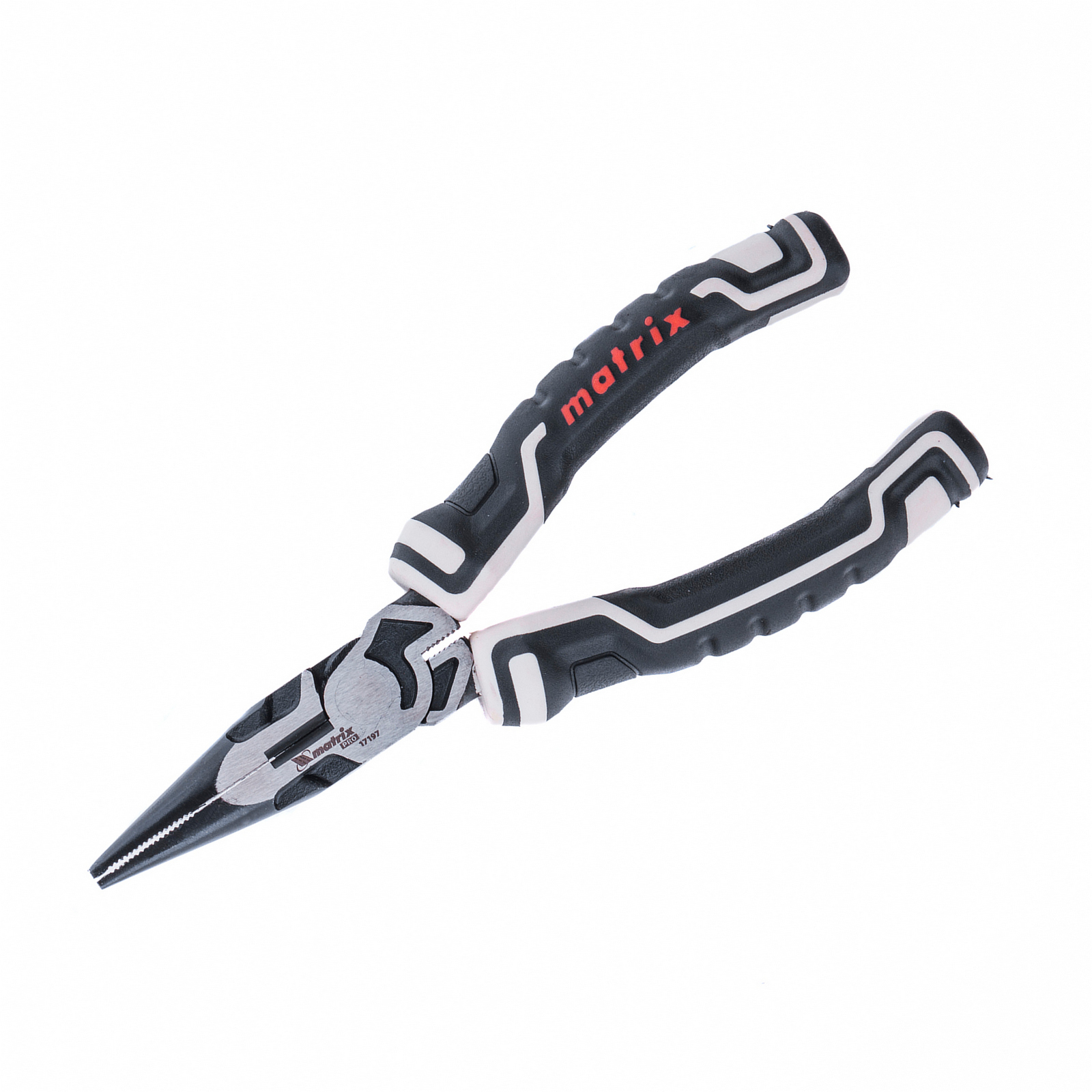Длинногубцы прямые 165 мм, усиленная система, Pro Matrix (17197)