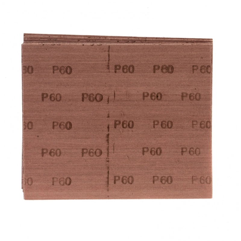 Шлифлист на тканевой основе, P 60, 230 х 280 мм, 10 шт, влагостойкий Сибртех (756397)