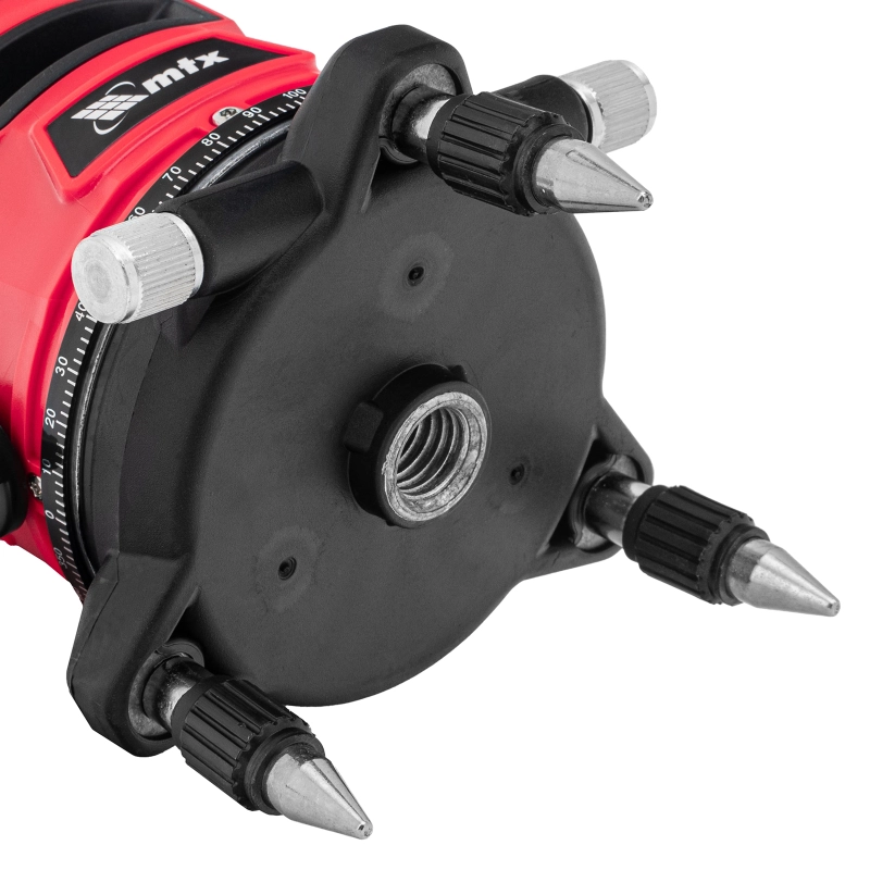 Лазерный уровень CRX-30G, 30 м, зеленый луч, батарейки, резьба 5/8" MTX (35032)