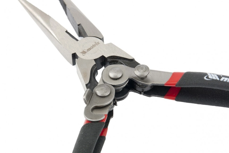 Длинногубцы прямые, Energies, 200 мм, двойной рычажный механизм Matrix (17128)