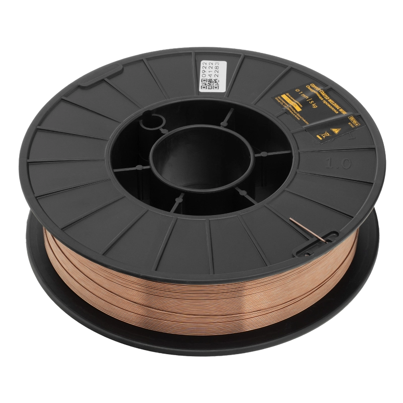 Омедненная проволока ER70S-6, диам. 1 мм, 5 кг, диам. катушки D200 Denzel (97542)