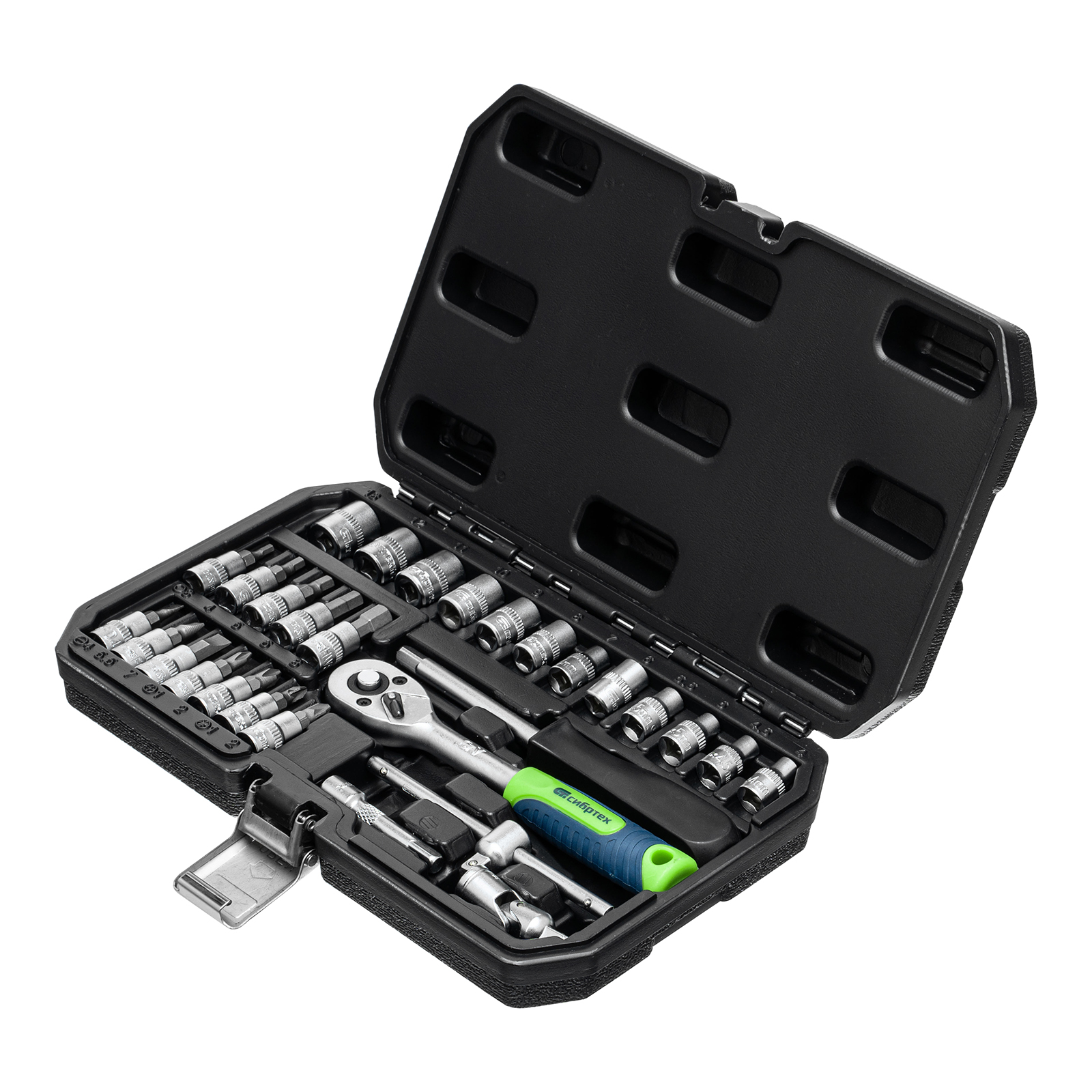 Набор инструментов, 1/4", пластиковый кейс, 29 предметов Сибртех (13392)