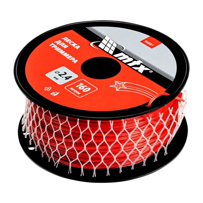 Леска для триммера звезда 2,4 мм х 160 м, на катушке MTX (96881)