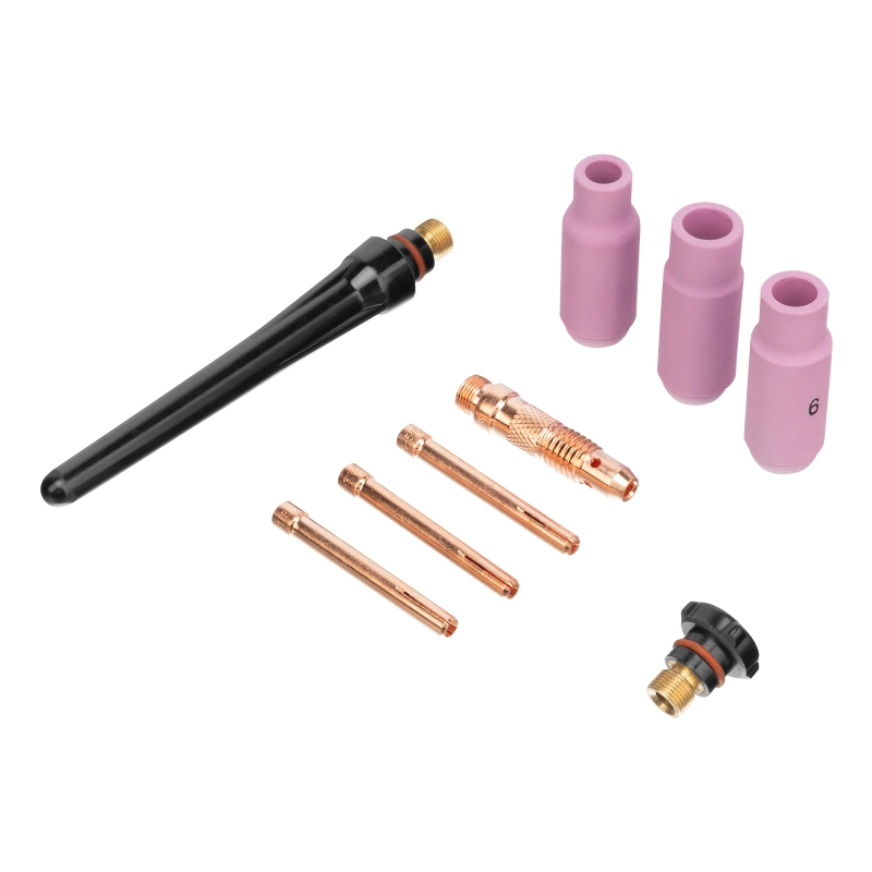 Горелка сварочная TIG WP17V, прямое подключение к баллону, 4 метра Denzel (93643)