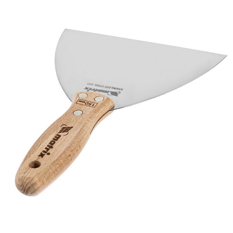 Шпательная лопатка из нержавеющей стали, 150 мм, буковая рукоятка, EFP Matrix (85619)