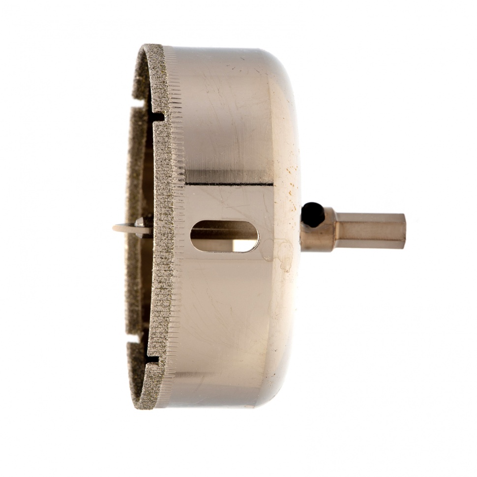 Сверло по керамической плитке и стеклу, 75 х 55 мм, шестигранный хвостовик, с центрующим сверлом Сибртех (72728)