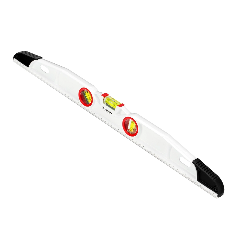 Уровень алюминиевый литой, фрезерованный, 3 глазка, две ударные площадки, 600 мм Matrix (34911)