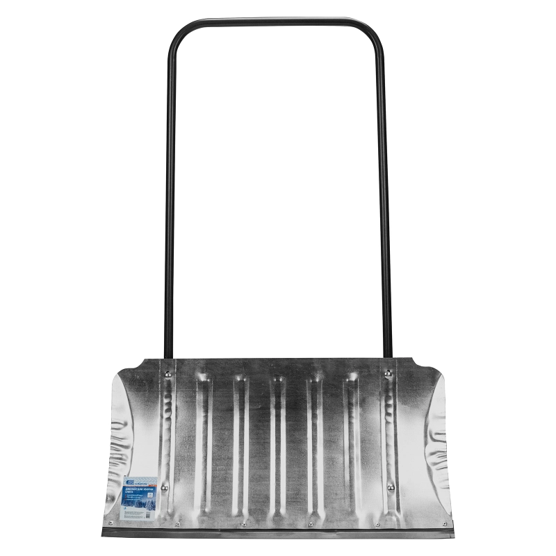 Движок для уборки снега оцинкованный, 735x385x1120 мм, стальная рукоятка, Сибртех (61698)