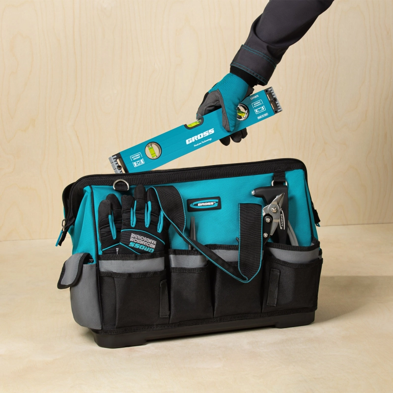 Сумка для инструмента HanD Werker, 42 кармана, дно пластик, наплечный ремень, 475 х 260 х 360 мм Gross (90273)