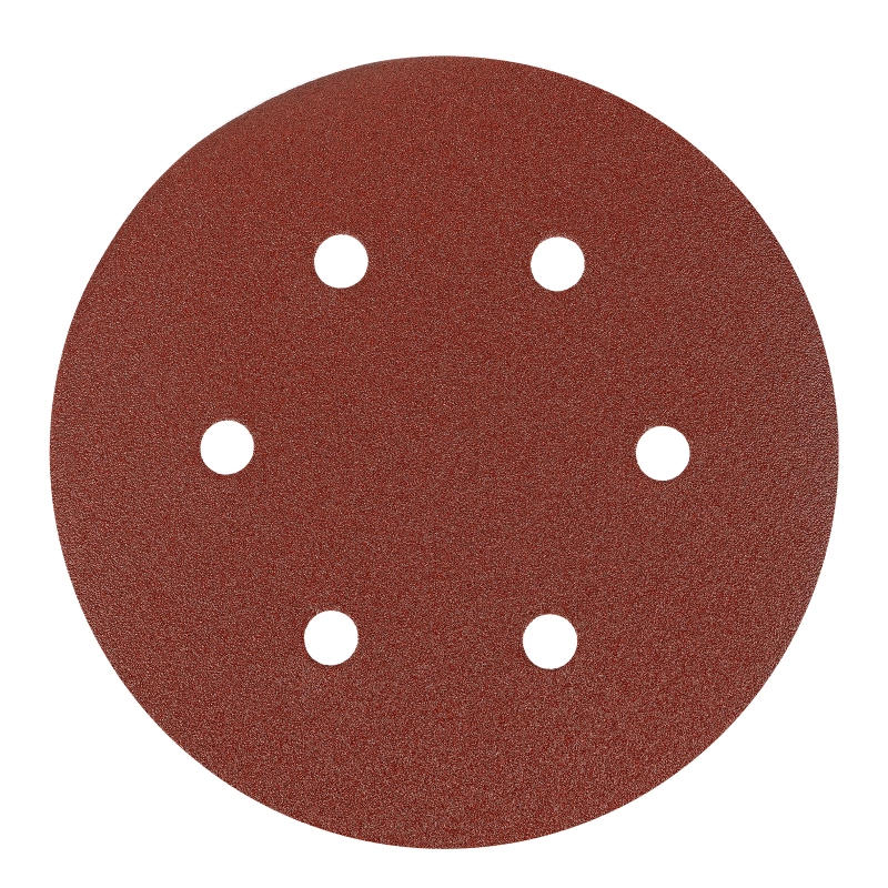 Круг абразивный на ворсовой подложке под "липучку", перфорированный, P 220, 150 мм, 5 шт Matrix (73844)