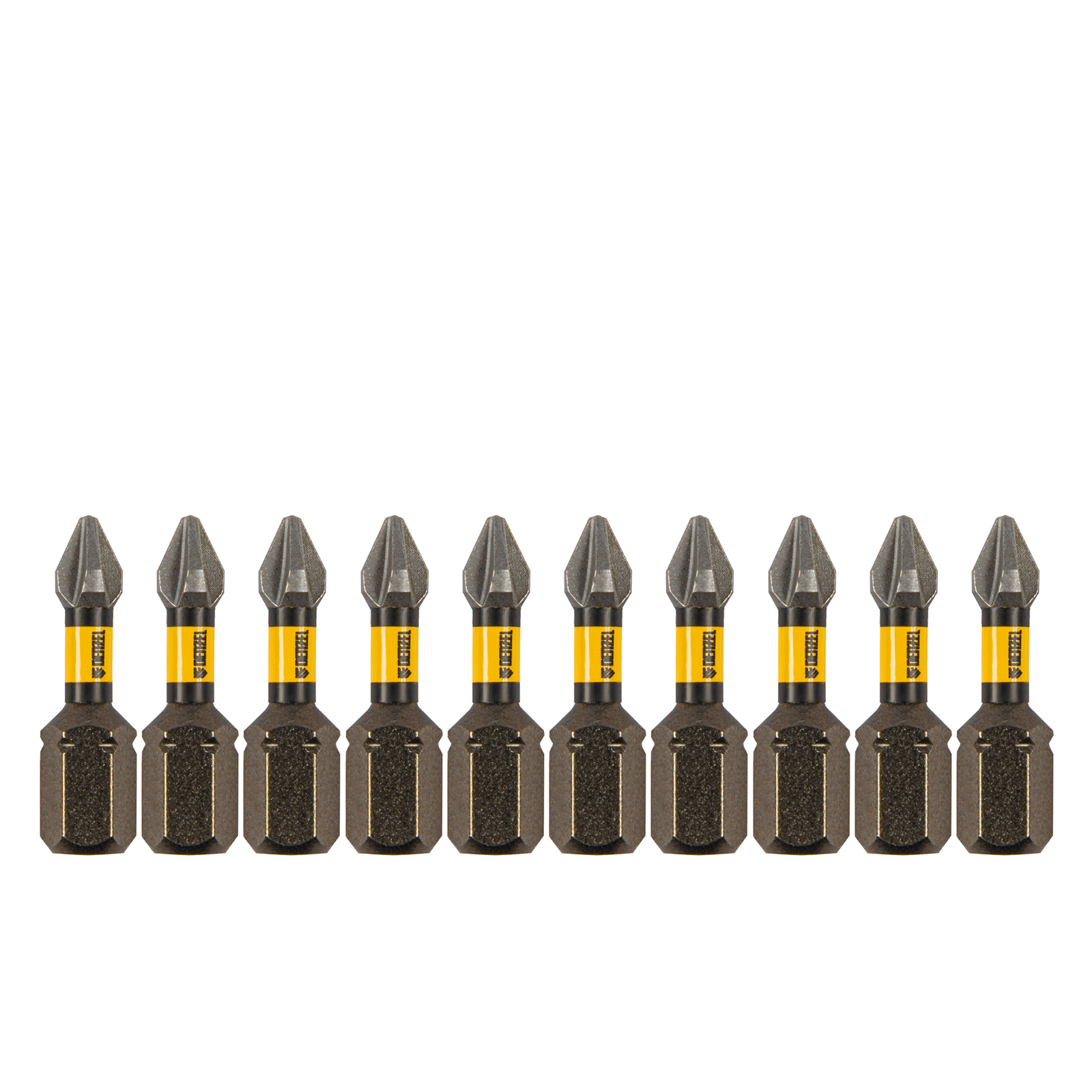 Бита IMPACT, PH1x25 мм, лазерная обработка шлица, сталь S2, 10 шт., Е 6,3 Denzel (11684)