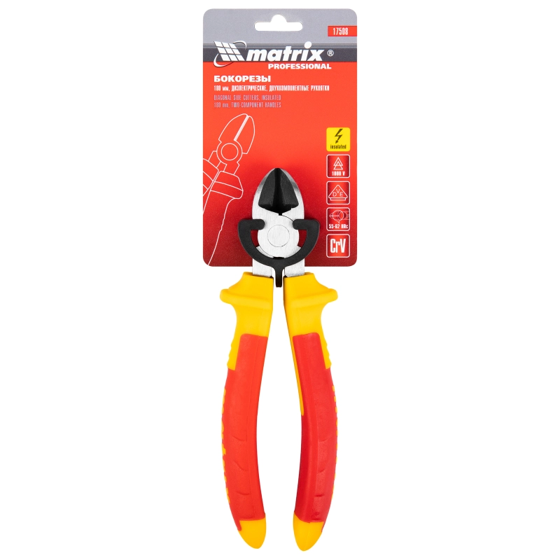 Бокорезы Insulated, 180 мм, двухкомпонентные рукоятки Matrix Professional (17508)