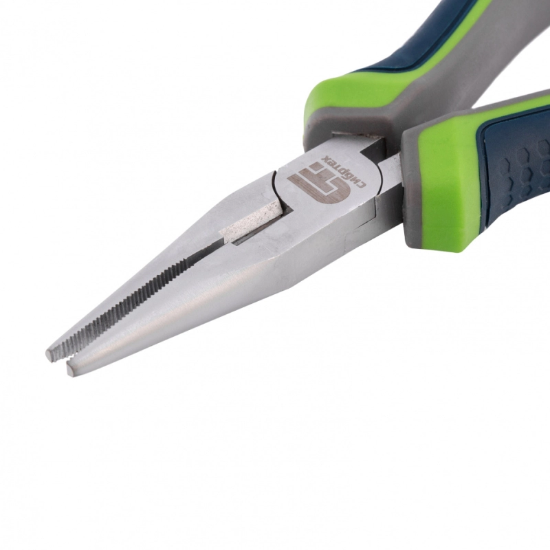 Длинногубцы прямые, 160 мм, трехкомпонентные рукоятки Сибртех (17113)