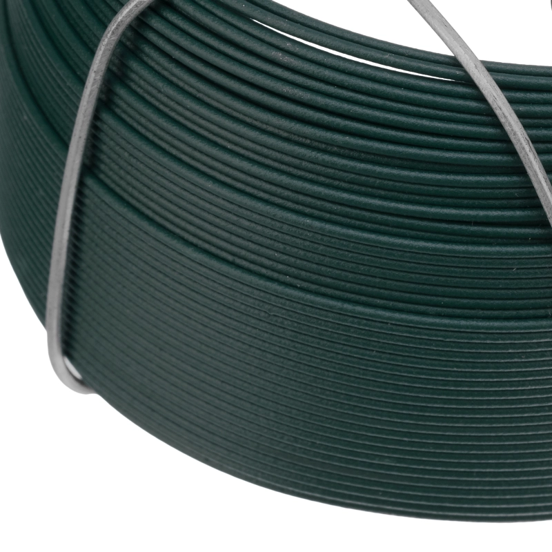 Проволока с ПВХ покрытием, зеленая 0.9 мм, длина 50 м Сибртех (47770)