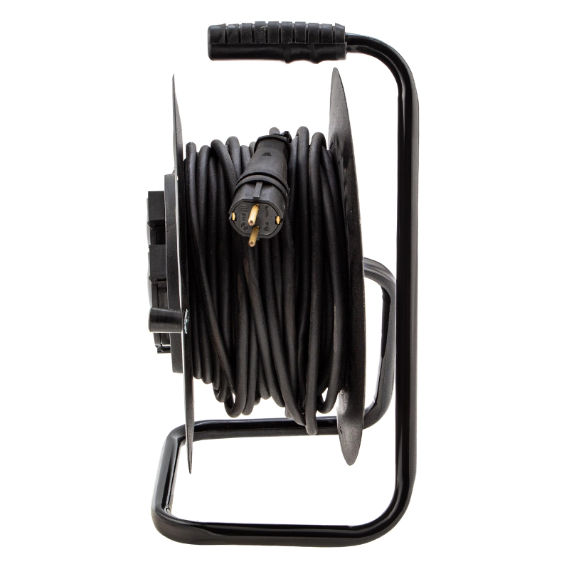 Удлинитель силовой 20 м, 16А, тип УХз16, КГ 3 x 1.5 мм, на стальной катушке, 4 розетки Сибртех (95875)