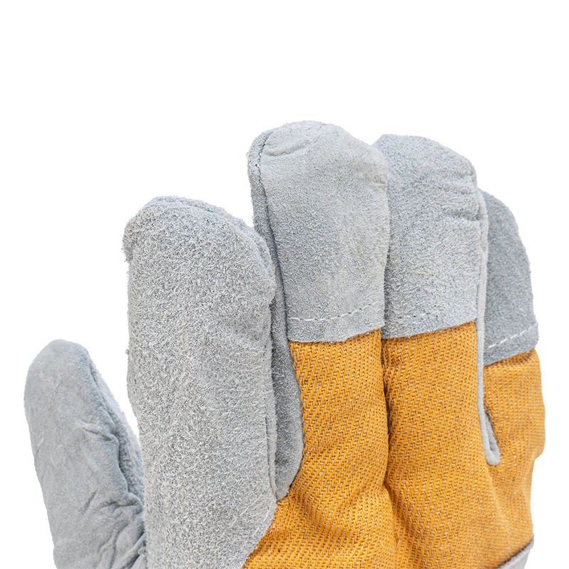 Перчатки спилковые комбинированные, усиленные, утолщенные, размер XL, Сибртех (679032)