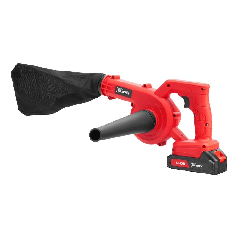 Воздуходувка-пылесос акк. портативная, LB-185, 75 м/с, 185 м³/ч, Li-Ion, 20 В MTX (59620)