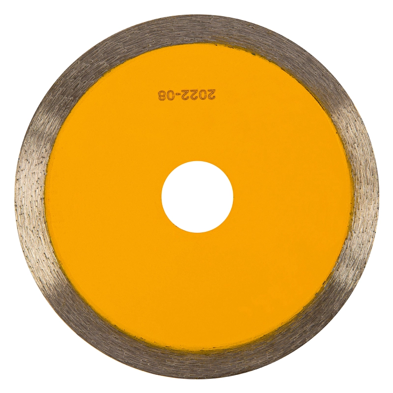 Диск алмазный отрезной 115 х 22,2 мм, сплошной, супертонкий, горячий пресс, мокрое резание Denzel (73043)