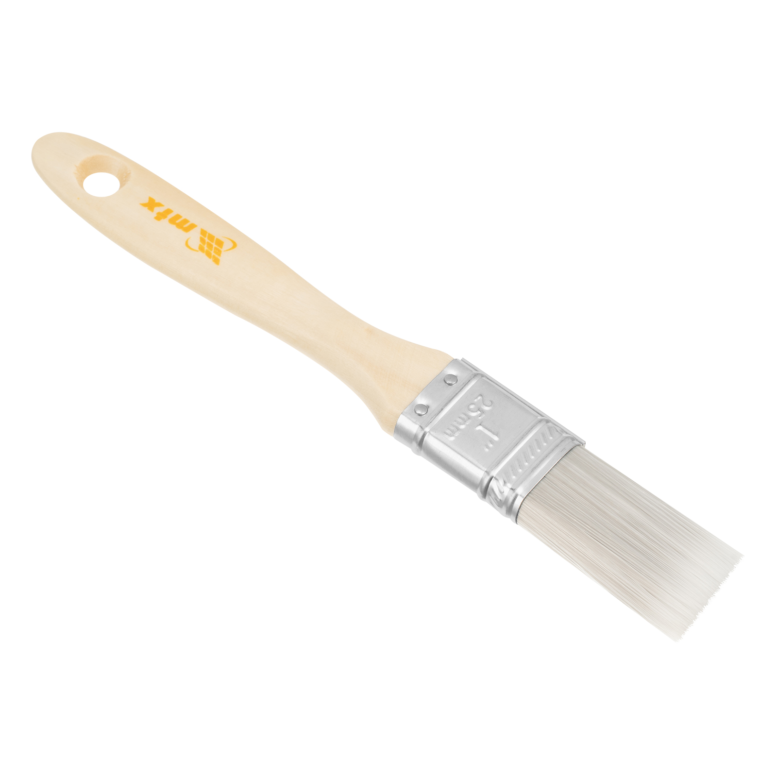 Кисть плоская для лаков "Евро" 1", искусственная щетина, деревянная ручка MTX (83085)