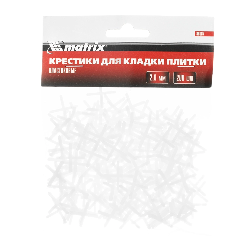 Крестики, 2.0 мм, для кладки плитки, 200 шт Matrix (88087)