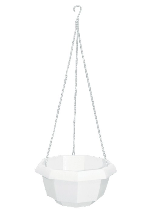 Кашпо подвесное, 200 х 140 мм, пластиковая корзина многогранная Palisad (69019)