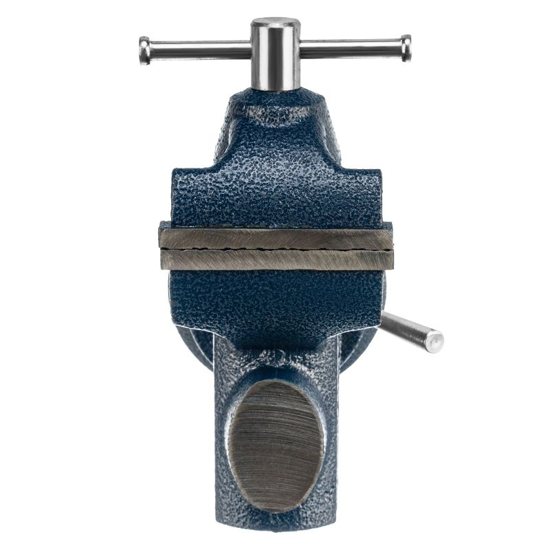 Тиски слесарные, настольные, поворотные, ширина рабочих губок 65 мм, наковальня Сибртех (18672)