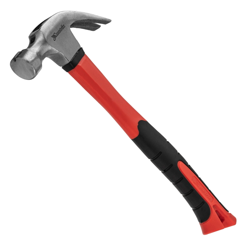 Молоток-гвоздодер optimal, 450 г, боек c магнитом, фибергласовая обрезиненная рукоятка Matrix (10454)