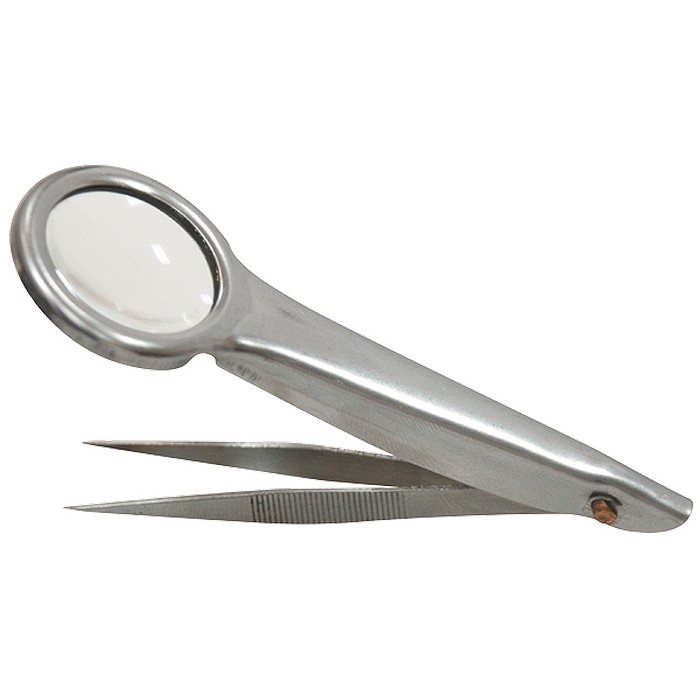 Лупа с пинцетом, 8 кратная, D 27 мм, тип 2 Sparta (913795)