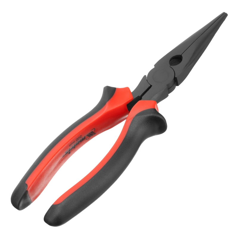 Длинногубцы прямые Black Nickel, 200 мм, двухкомпонентные рукоятки Matrix (17162)