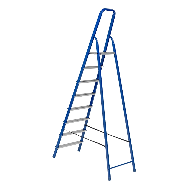 Стремянка, 8 ступеней, стальной профиль, алюминиевые ступени Сибртех (97958)