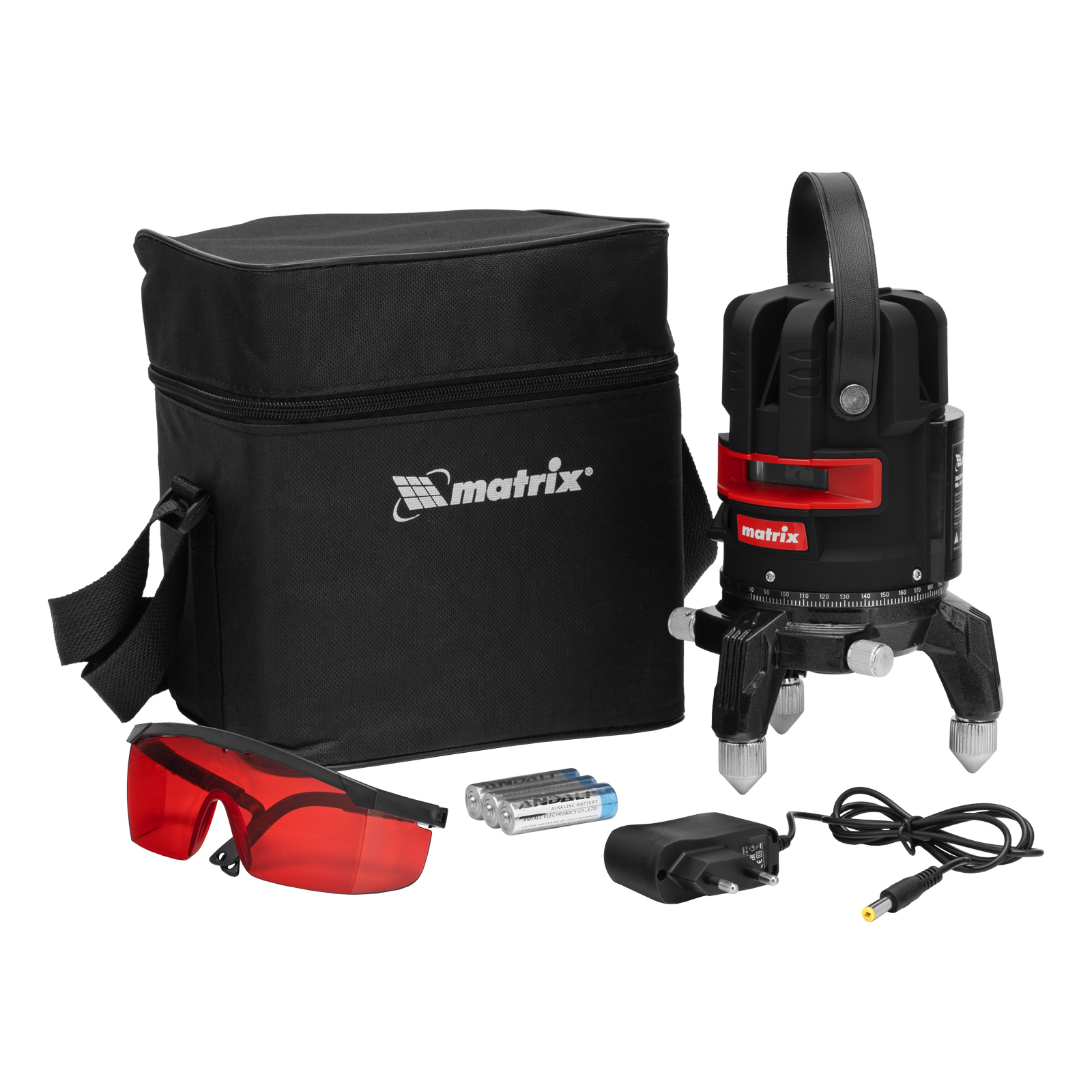 Лазерный уровень ML 05 Red, 20 м, 635 нм, резьба 5/8" Matrix (35066)