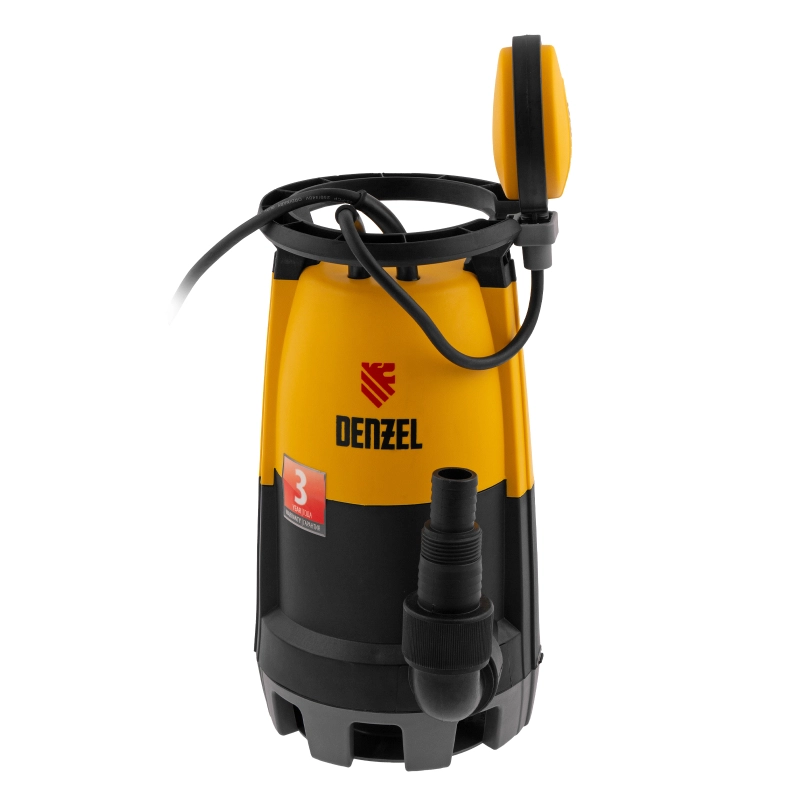 Дренажный насос для чистой и грязной воды DP-600S, 600 Вт, напор 7 м, 13000 л/ч Denzel (97268)