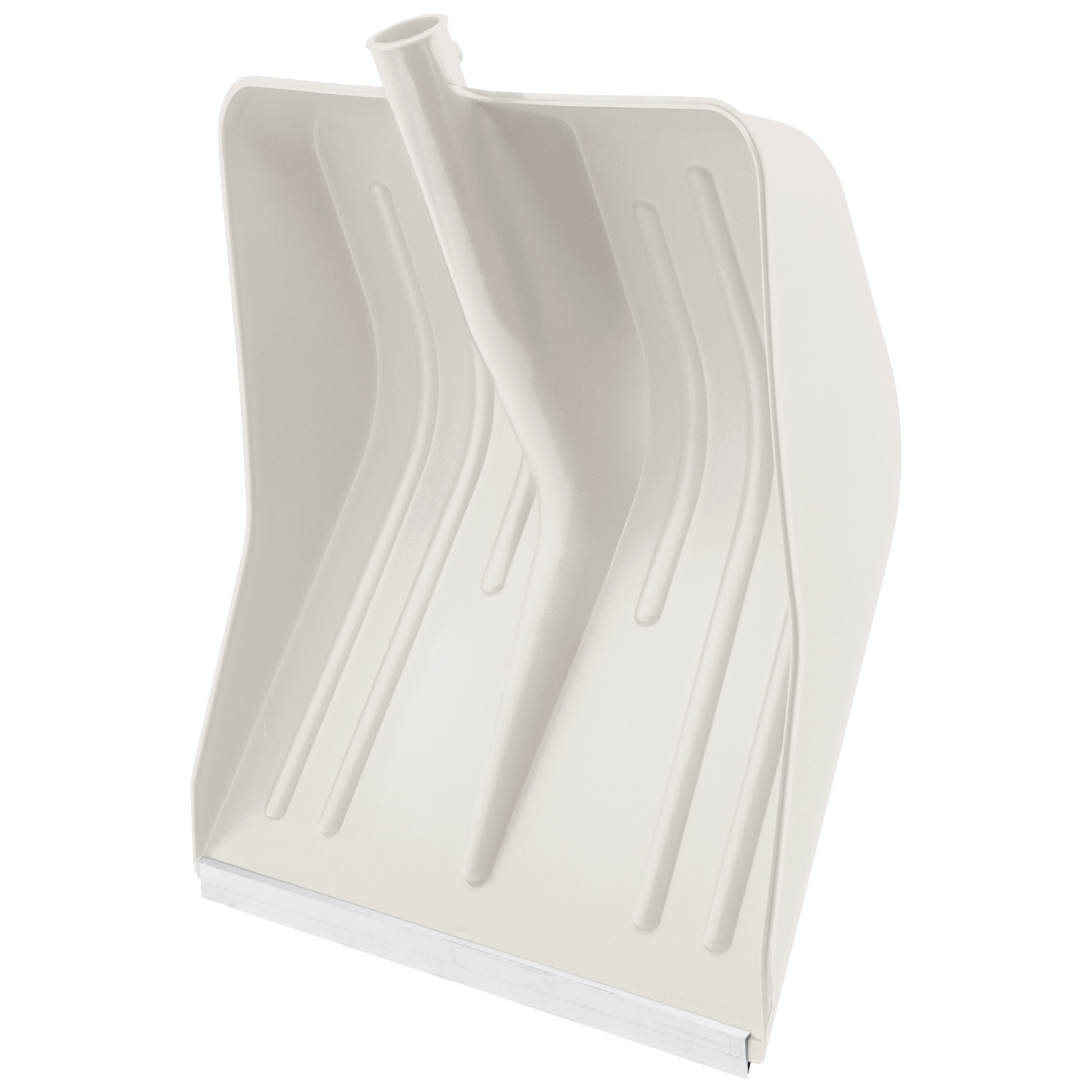 Лопата для уборки снега пластиковая, белая, 420 х 425 мм, без черенка, Сибртех (61615)