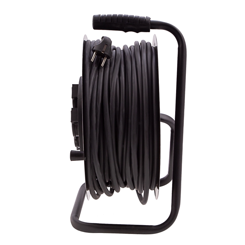 Удлинитель силовой 50 м, 16А, тип УХз16, КГ 3 x 1.5 мм, на стальной катушке, 4 розетки Сибртех (95877)