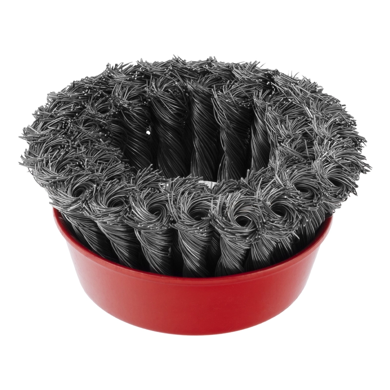 Щетка для УШМ, 100 мм, М14, "чашка", двухрядная, крученая проволока 0.35 мм Matrix (74677)