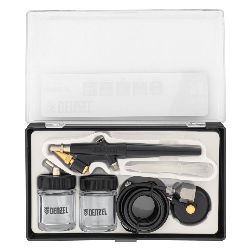 Аэрограф с нижним бачком AB2, 0,8 мм, 22 мл, 11 л/мин Denzel (57311)