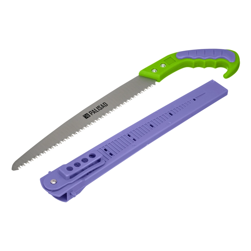 Пила садовая, 300 мм рабочая часть, двухкомпонентная пластиковая рукоятка, ножны, подвес, Palisad (236035)