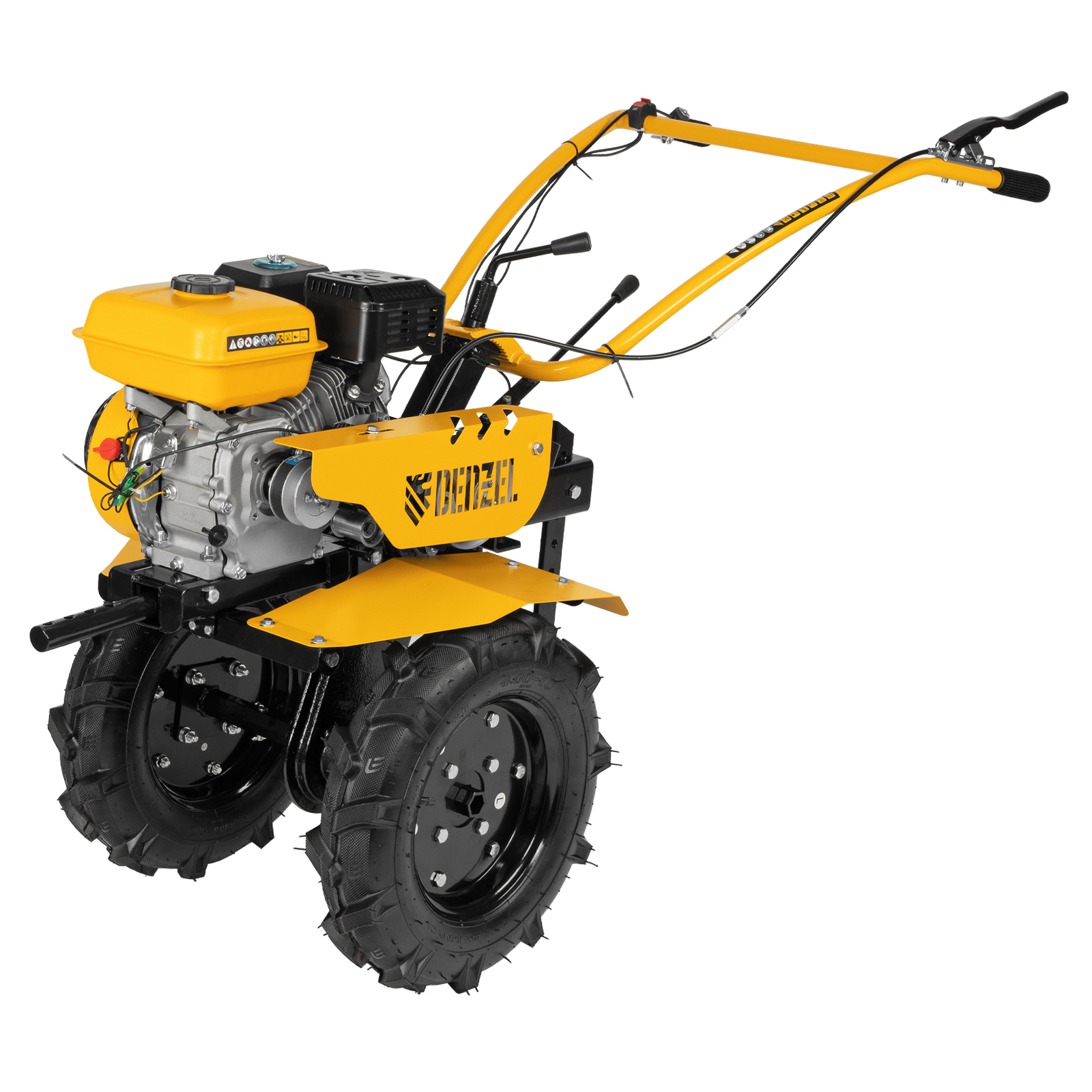 Мотоблок DPT-270, 7 л.с, ременное сцепление, ширина 85 см, глубина 35 см, фрез 3 х 4, ШОМ, передачи 2В/1Н Denzel (56402)