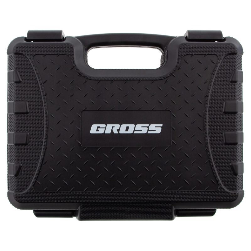 Гайковерт пневматический ударный G985K2, 1/2, 610Нм 9000 об/мин, с набором 17 предметов Gross (57445)