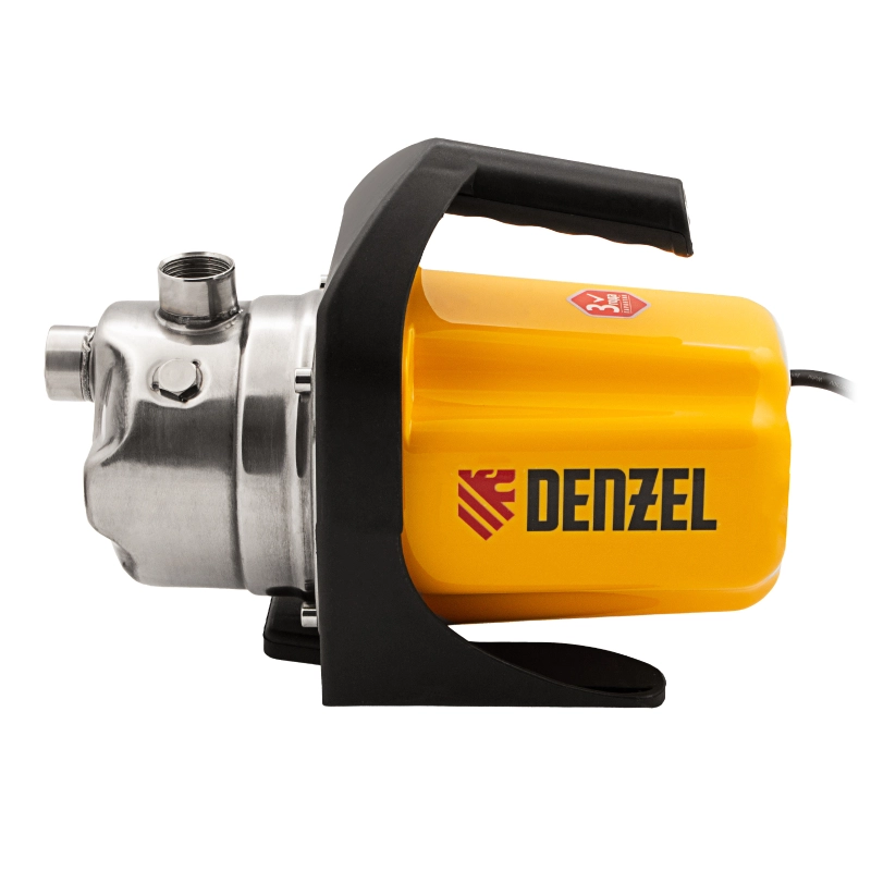 Садовый поверхностный насос GP 1000Х, 1000 Вт, 3500 л/ч, подъем 44 м, нержавейка Denzel (97202)