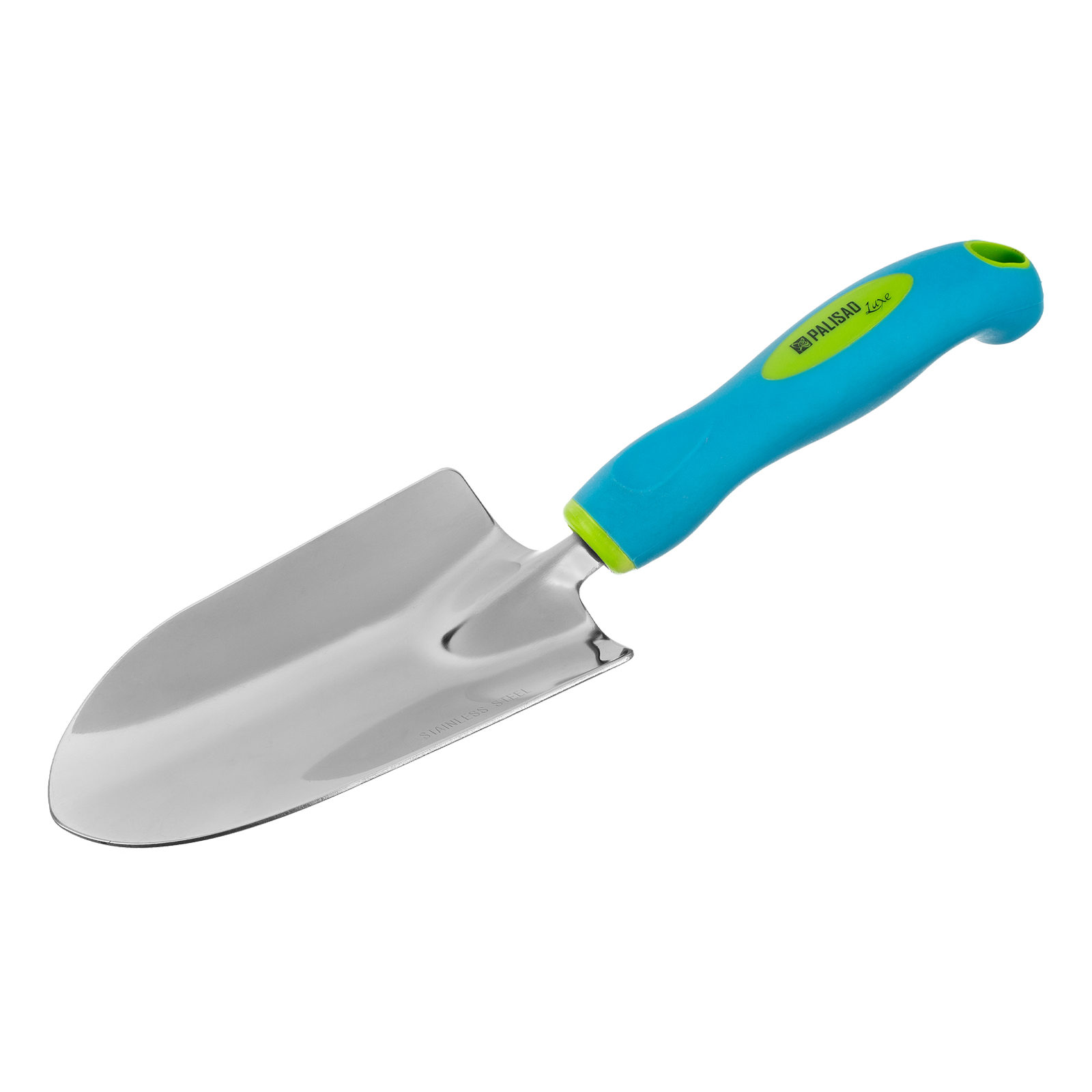 Совок посадочный широкий, 90 х 320 мм, нержавеющая сталь, двухкомпонентная рукоятка, Premium Plus, Palisad (62051)