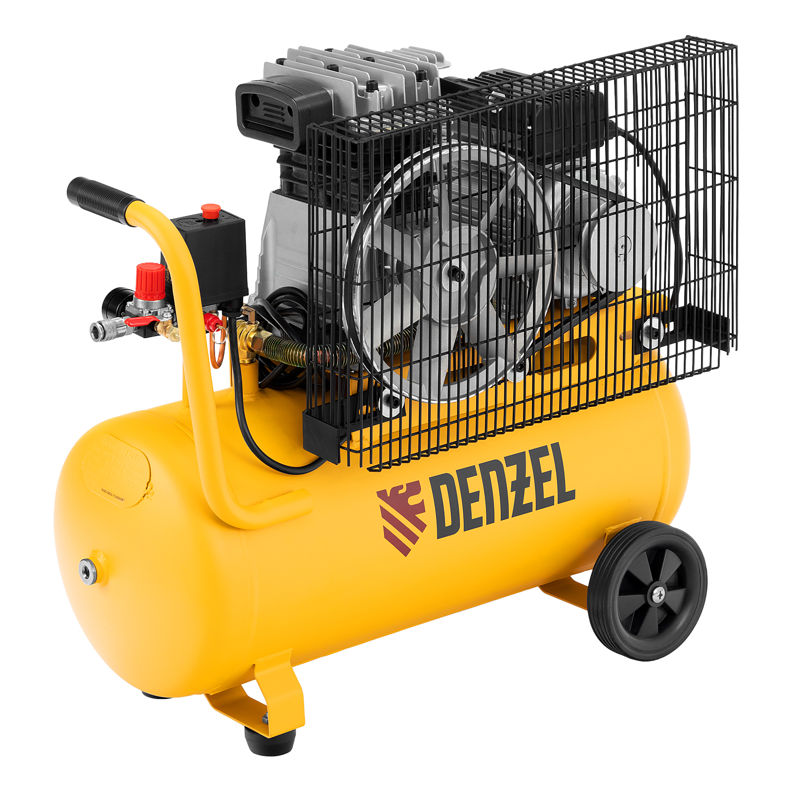 Компрессор воздушный BCI2300/50, ременный привод, 2.3 кВт, 50 литров, 400 л/мин Denzel (58113)
