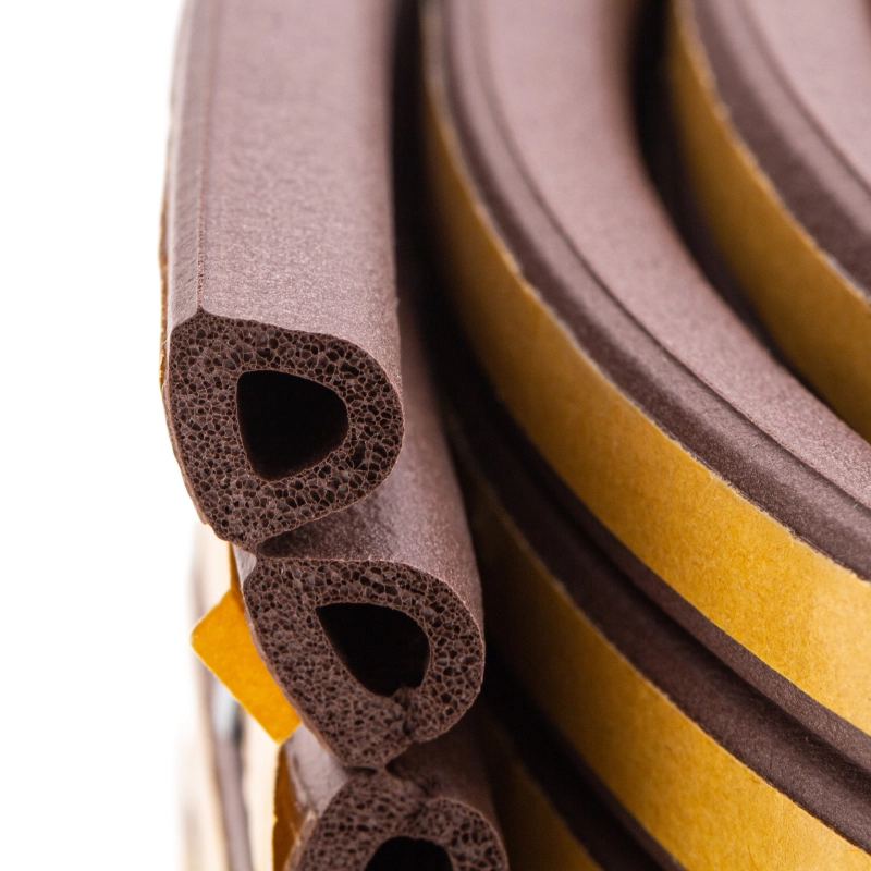 Уплотнитель резиновый, 24 м, профиль "D", коричневый Сибртех (88904)