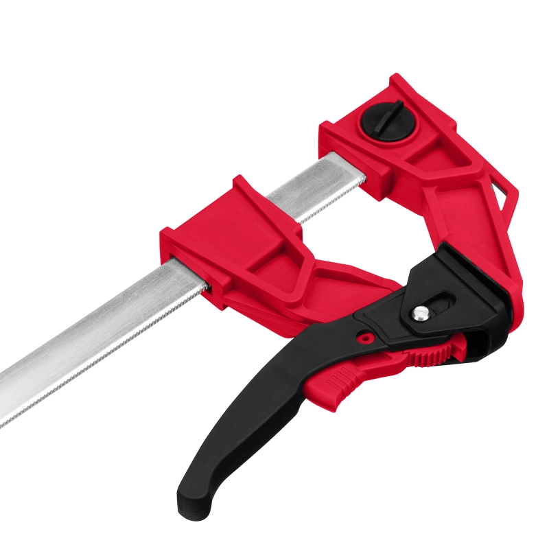 Струбцина реечная быстрозажимная, усиленная, пластиковый корпус рычажно-храповой механизм, 800 х 100 х 951 мм, штанга 5 х 22 мм Matrix (20730)