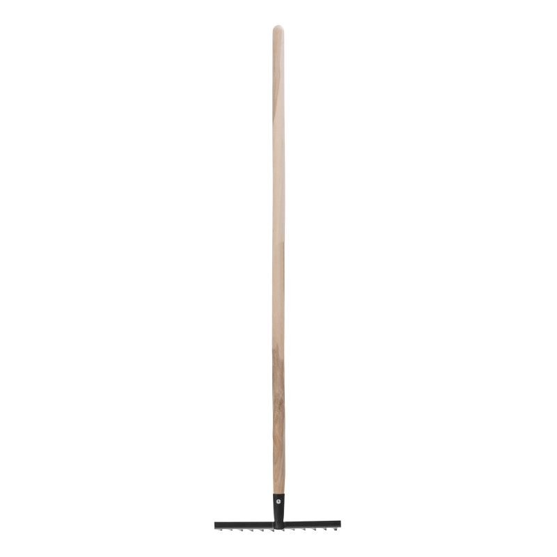 Грабли стальные, 300х1300 мм, 12 витых зубьев, деревянный черенок, Сибртех (61744)