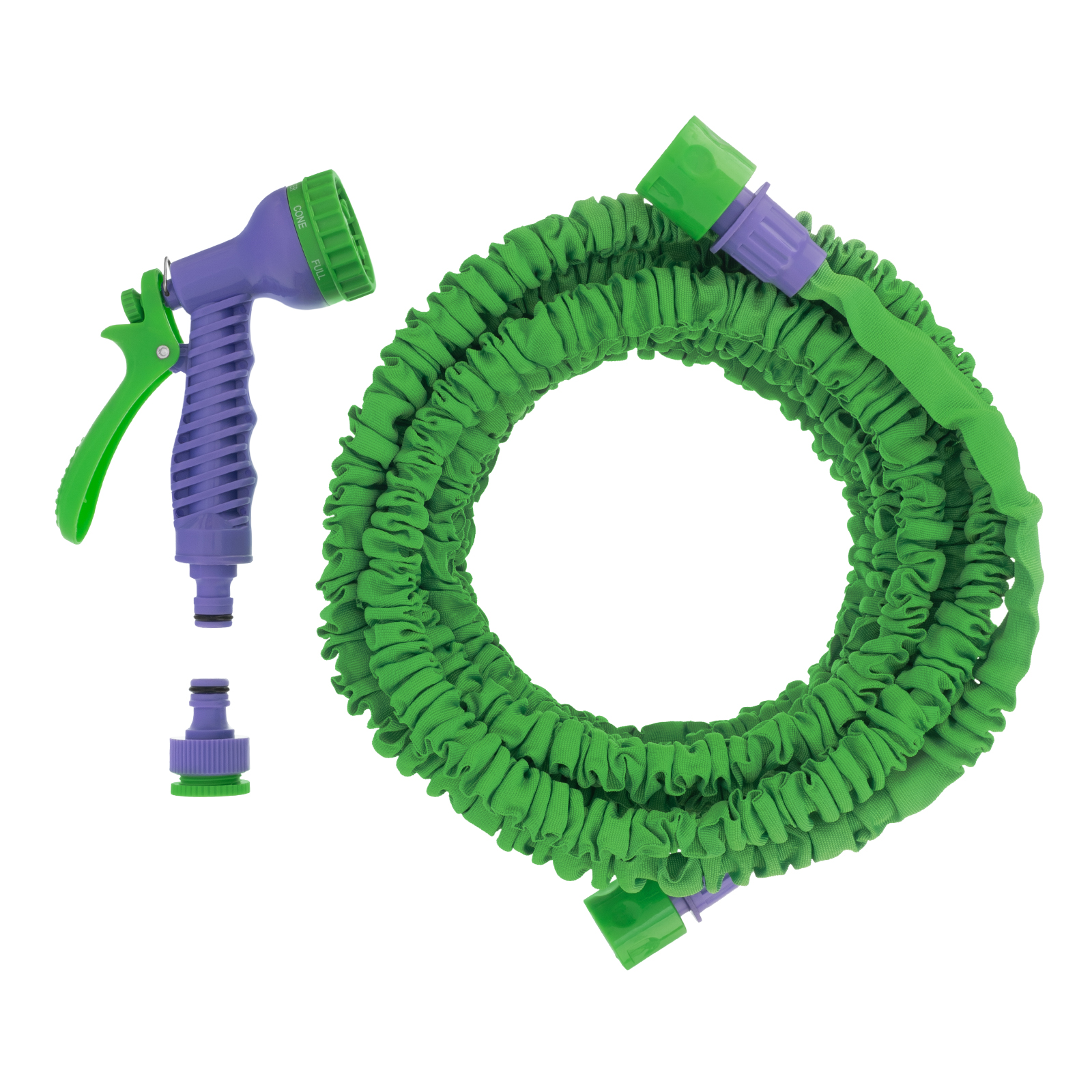 Набор поливочный, усиленый растягивающийся шланг 20 м, 7 режимов пистолет, соединитель, адаптер Palisad (67547)