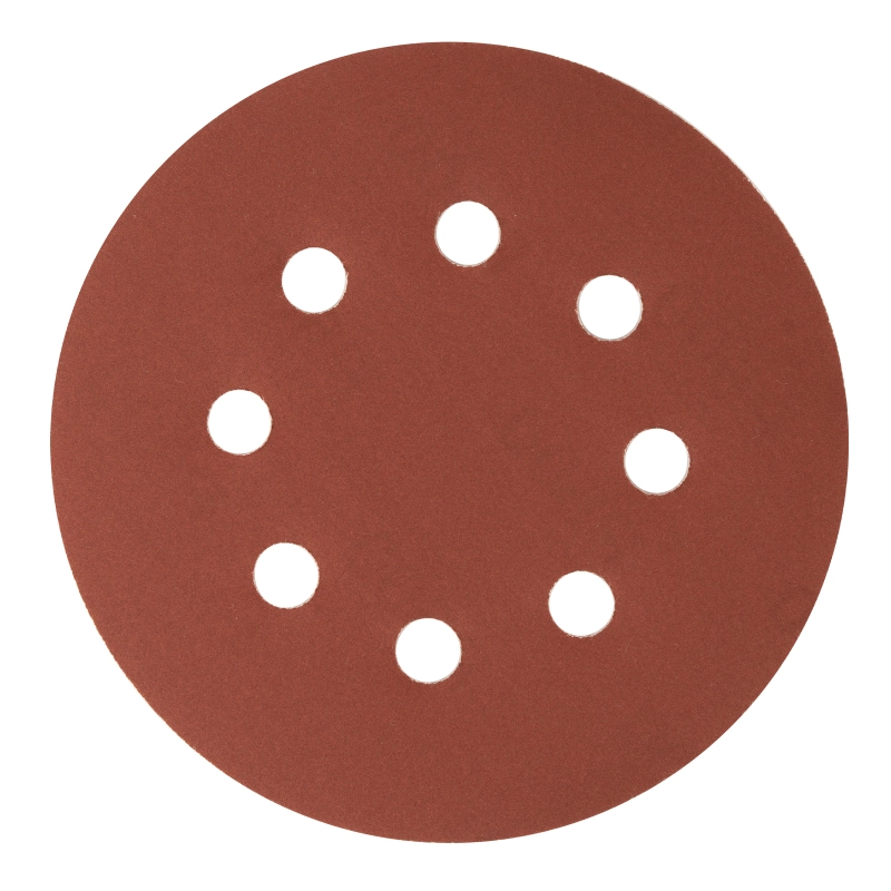 Круг абразивный на ворсовой подложке под "липучку", перфорированный, P 500, 125 мм, 5 шт Сибртех (738157)