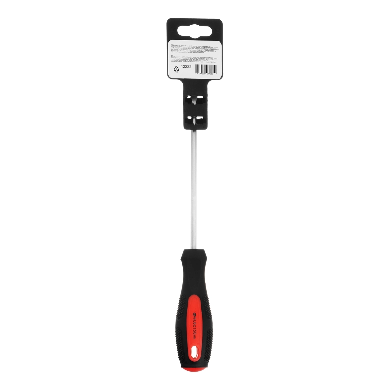 Отвертка Anti-Slip, SL6 х 150 мм, CrV, двухкомпонентная рукоятка Matrix (12222)