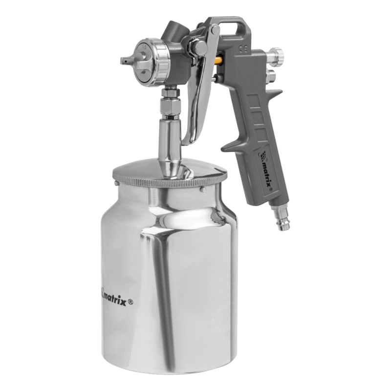 Краскораспылитель пневматический с нижним бачком V 1, 0 л, сопло D 1.2, 1.5 и 1.8 мм Matrix (57316)