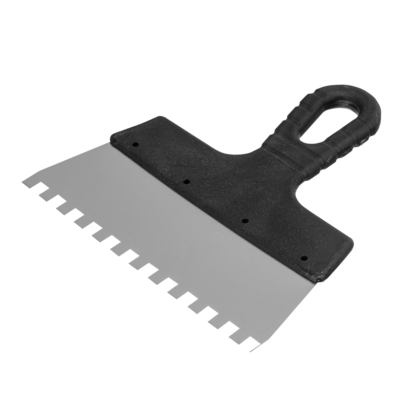 Шпатель из нержавеющей стали, 200 мм, зуб 8 х 8 мм, пластмассовая ручка Sparta (85122)